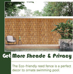 Barydat 2 Pcs 4 x 16.4 ft Reed Fence Roll, 85% Shade Bamboo Privacy Screen - Image 7