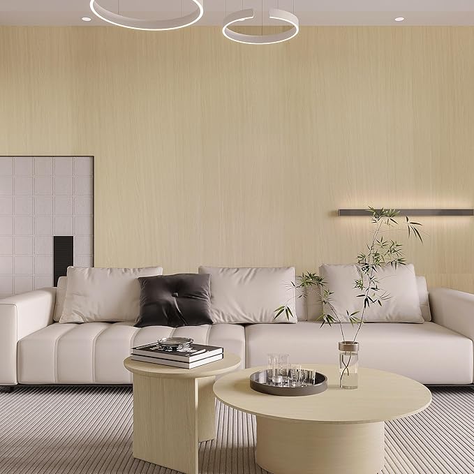 BOMENG White Oak Wood Contact Paper Peel and Stick Light Oak Wallpaper - Image 6