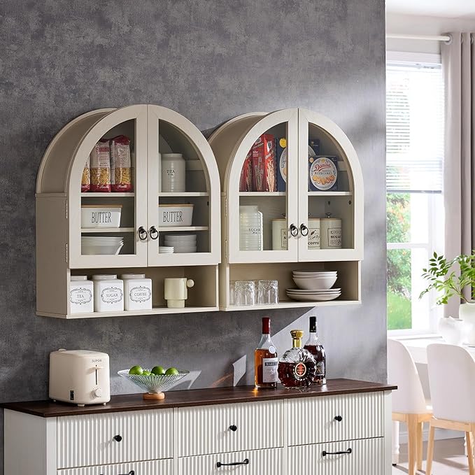 IFGET Bathroom Arched Wall Cabinet, 23.6'' Wide Medicine Cabinet - Image 3