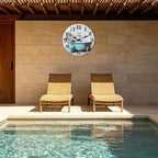 Bathroom Wall Clock, Rustic Style Waterproof Glass Shower Clock Wall Clock - Image 5