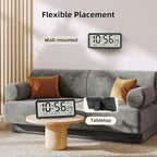 EASYERA 15'' Large Digital Wall Clock Battery Operated, Atomic Clock - Image 8