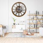 The B-Style Large Real Moving Gears Wall Clock 30 inch Rustic Retro Industrial - Image 6