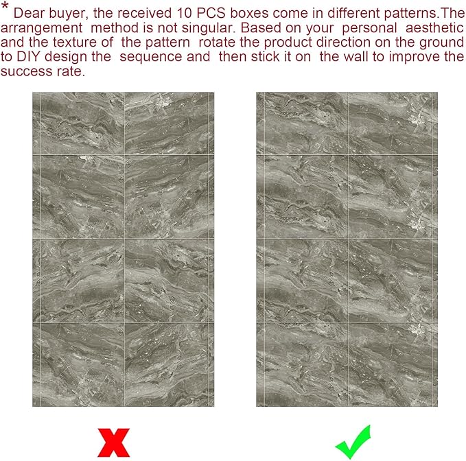 10pcs Marble Peel and Stick Waterproof Wall Panels, Heat-Resistant Backsplash - Image 9