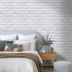 COMSTICKC 3D Faux White Brick Wall Panels Peel and Stick Wall Stickers - Image 6