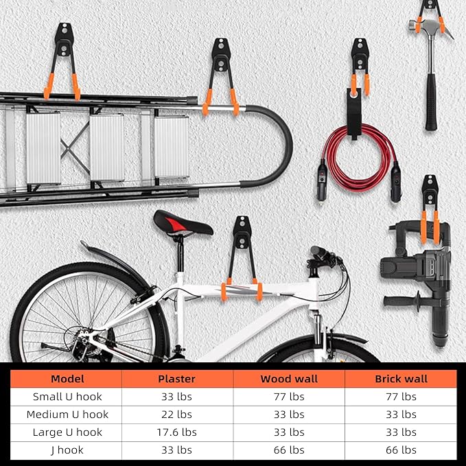 Garage Hooks, 12 Pack Wall Hooks - Image 6