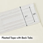 MIULEE Cream Back Tab Blackout Curtains 102 Inch Long 2 Panels Set - Image 4