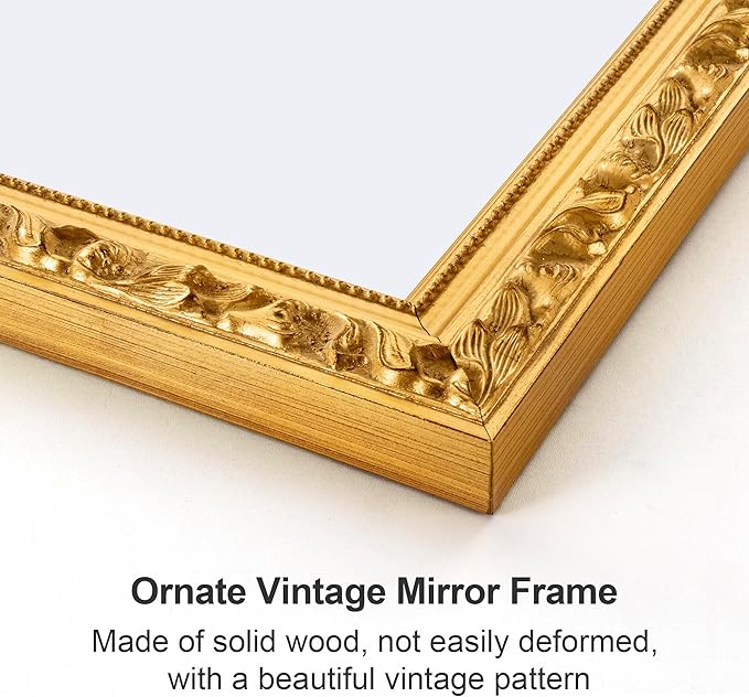 Large Vintage Mirror for Wall, Decorative Mirrors for Entryway, Hangs - Image 4