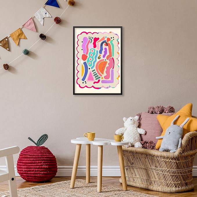 Funky Cute Kids Abstract Wall Art Trendy Bright Colorful Poster 12x16 inch - Image 7
