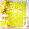 COKAOBE Yellow Shimmer Wall Backdrop 24PCS Sequins Backdrop Decoration Panels by COKAOBE