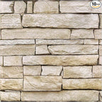 3D Peel and Stick Faux Stone Wall Panels 11.8" x 11.8" 10-Pack, Stone-Look Wall by SMOOSTIKCDECOR