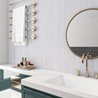 Livelynine 15.8x197 Peel and Stick Grasscloth Wallpaper White Textured Wall - Image 2