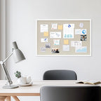 DAHAPYBOO Cork Board with Linen White 2Pack, Bulletin Board 30"x20" Hanging - Image 3