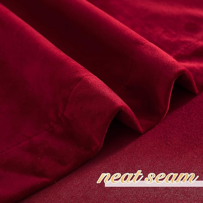 NICETOWN Christmas Red Velvet Curtains and Drapes - Image 6