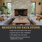 AZ Faux High-Density Polyurethane Faux Stone Interlocking Right Endcap - Image 4