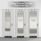SCWF-GZ 47x14 Mirror Rectangle Full Body Length Door Hanging Wall Mounted - Image 7