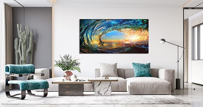 Cao Gen Decor Art S06750 Giant Wave Water Wall Art Canvas Prints 1 Panels Ocean - Image 7