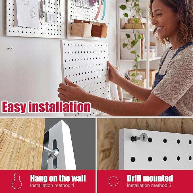 Spampur Peg Board, 8 Pack Metal PegBoard Organizer - Image 8