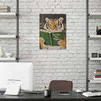 ALMLZL Funny Tiger Reading Book Wall Art Motivational Animal Reading Canvas - Image 3