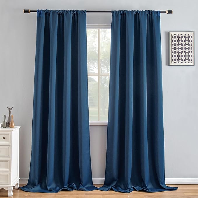 IGEMAEVE Blackout Curtains 108 Inch Length 2 Panels Set, Rod Pocket Energy by IGEMAEVE