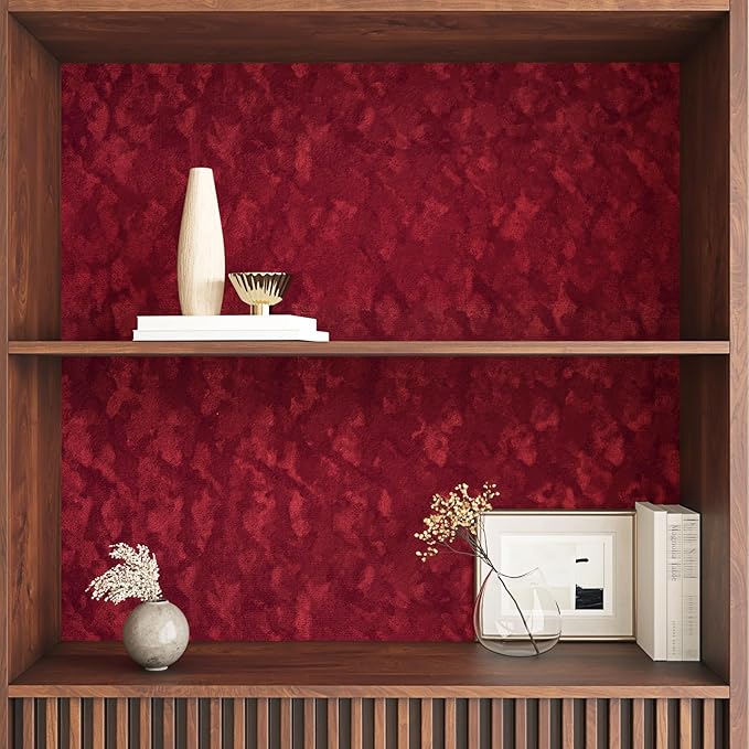 Wallercity Soft Red Velvet Felt Drawer Liner Self Adhesive Retro Velvet - Image 6