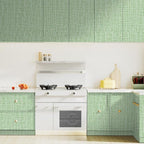 TANONE Contact Paper Peel and Stick, Grasscloth Green Wallpaper Self Adhesive - Image 9