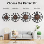 24'' Silent Wall Clock with Night Light, Glow in The Dark Decorative Wall Clock - Image 3