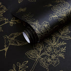 Froluya Black and Gold Wallpaper Peel and Stick Wallpaper 17.7"x196.8" Vintage - Image 8