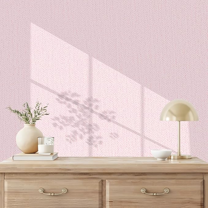 Grasscloth Peel and Stick Wallpaper Faux Linen Contact Paper 15.7inch x - Image 2