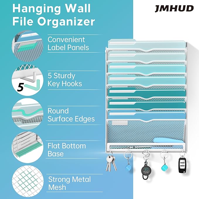 8-Tier Hanging Wall File Organizer - Image 3