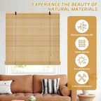 Bamboo Window Blinds, Roll Up Bamboo Blinds - Image 4