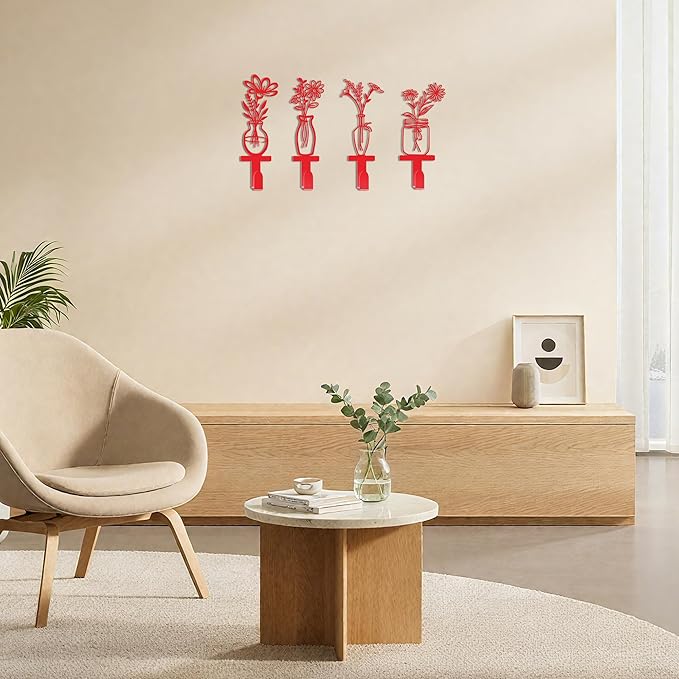 Decorative Wall Hooks, Metal Flowers Wall Decor - Image 7