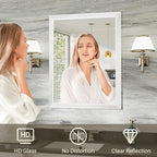 36x36 Inch White Bathroom Mirror - Image 5