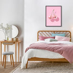 Funky Pink Cherry Poster Retro Disco Ball Canvas Wall Art 12X16 inch Black - Image 7