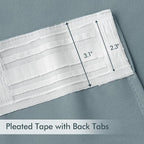 MIULEE Slate Blue Back Tab Blackout Curtains 72 Inches Long 2 Panels Set - Image 4