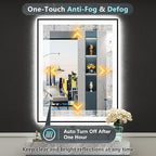 28x36 Black Framed LED Bathroom Mirror - Image 6