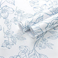 Ismoon Peel and Stick Wallpaper Blue and White Contact Paper Modern Flroal Wall by Ismoon