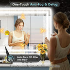 72x40 LED Bathroom Mirror with Lights, Backlit and Front Lit Anti-Fog Lighted - Image 5
