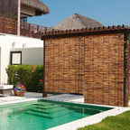 2 Pack Bamboo Reed Roll-Up Blind Shades - Image 3
