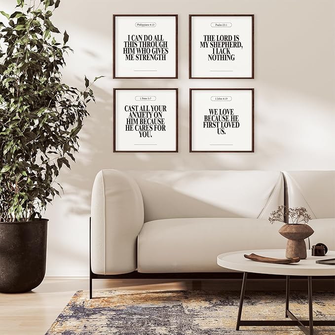 Locomiss Black and White Christian Wall Art Decor Posters, Modern Bible Verse - Image 3