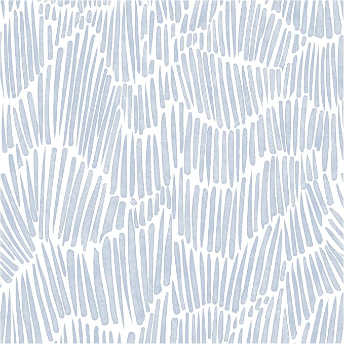 Theper Blue Wallpaper 17.3"×118" Modern Striped Peel and Stick Wallpaper Boho by Theper