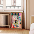 Fantasy Artists Henri Matisse Cat Wall Art, Framed Open Window Black Cat Canvas - Image 3
