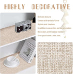 Amiya Grasscloth Khaki Wallpaper 17.3"x120" Peel and Stick Tan Faux Fabric - Image 4