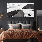 Abstract Canvas Art Home Wall Decor Black and White Abstract Wall Art Framed - Image 4