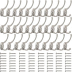 IBosins 32 Pack Silver Coat Hooks Wall Mounted - Image 2