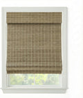 Cordless Woven Wood Roman Shades, 43W x 48H, Eastfield Ash, Sizes 20-72 Wide by FirstRateBlinds