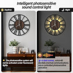 LEIKE Large Wall Clocks with Night Light Battery Operated, Silent Non Ticking - Image 2