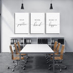 Framed Canvas Wall Art Positive Quote, Office Art, Motivational Artwork Set of - Image 5