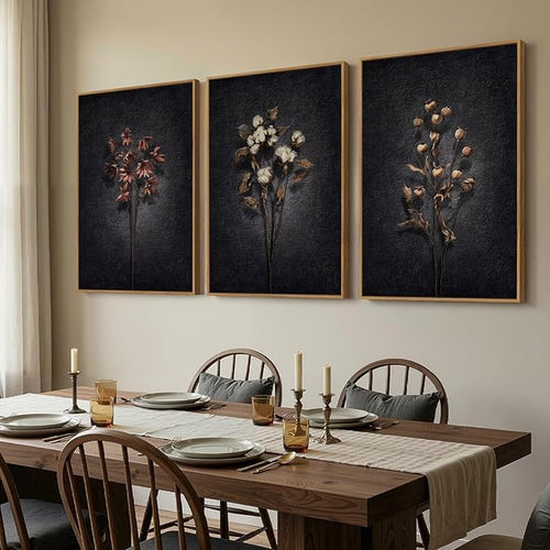 3 Piece Framed Vintage Botanical Wall Art - Image 2