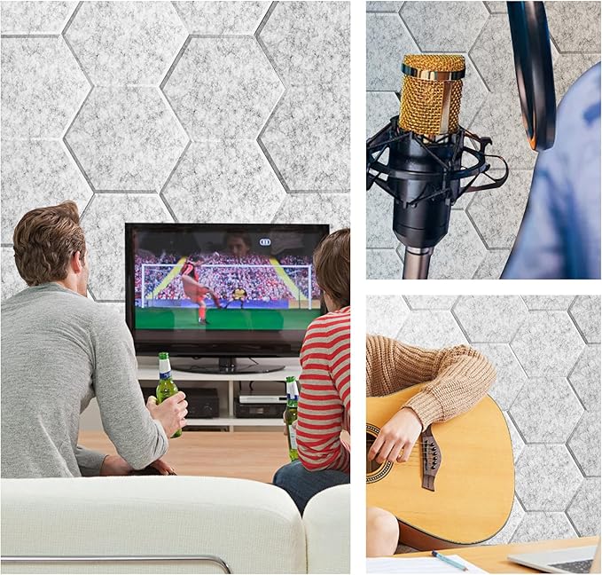 15 Pack Hexagon Sound Proof Foam Panels - Image 7