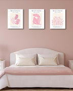 HesenDot Framed Matisse Pink Wall Art Set of 3, Minimalist Wall Decor, 12x16IN - Image 5